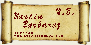 Martin Barbarez vizit kartica